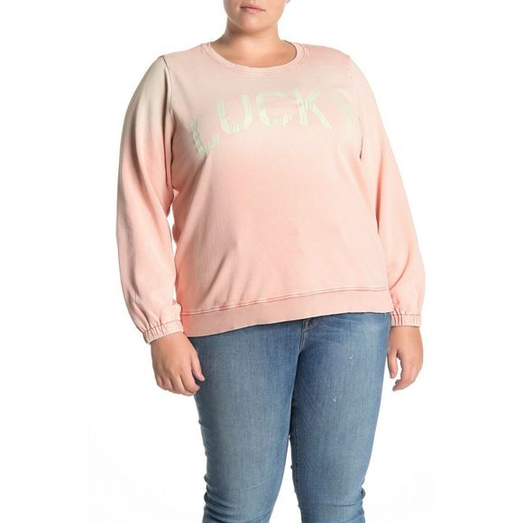 Lucky Brand Sweaters - Lucky Brand Sweatshirt Plus 1X Logo Graphic Crew
